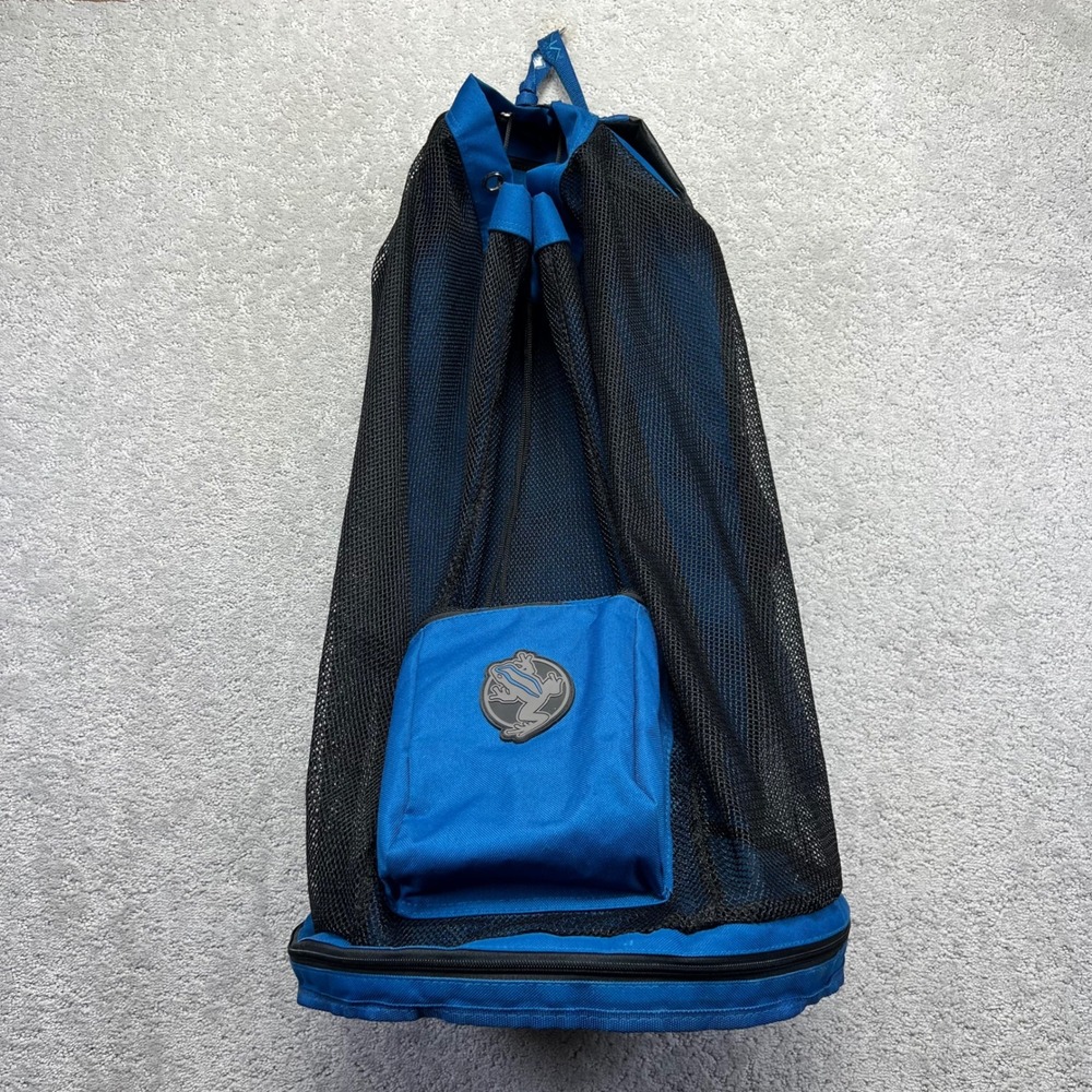 Akona Adventure Gear Backpack Blue Black Mesh Scuba Diving Snorkel Packable
